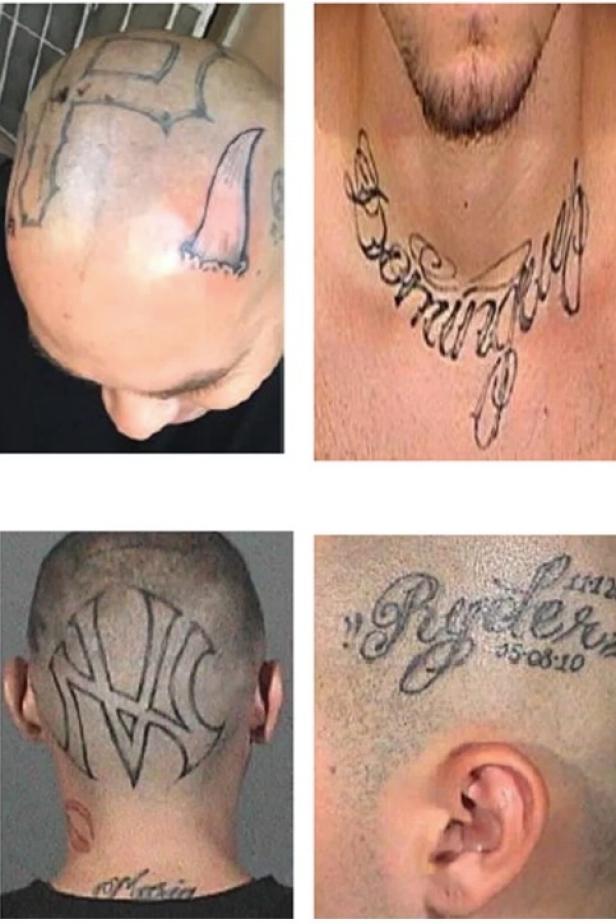 Derek Bryan Dominguez's tattoos [Los Angeles Police Department]