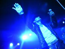 ATLANTA, GA - JULY 23:  Actor and musician Corey Feldman performs his Michael Jackson tribute by singing "Man In The Mirror" while wearing a glove and hat given to him by Michael Jackson at The Masquerade on July 23, 2017 in Atlanta, Georgia.  (Photo by Chris McKay/Getty Images)