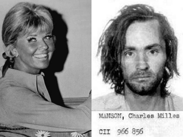 Doris Day [Wikimedia Commons]; Charles Manson [Los Angeles Police Department]