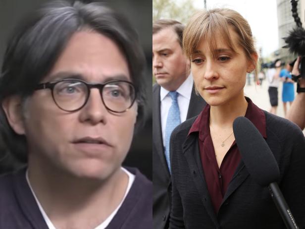 Keith Raniere [CBS This morning/screenshot]; Allison Mack [Jemal Countess/Getty Images]