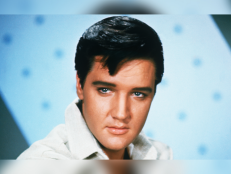A 1960 photo of American rock 'n' roll legend Elvis Presley.