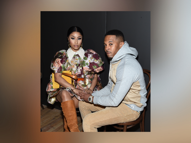 Nicki Minaj and Kenneth Petty attend the Marc Jacobs Fall 2020 runway show during New York Fashion Week on February 12, 2020 in New York City. 