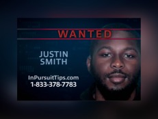 Fugitive Justin Smith stands 5 feet 8 inches tall and weighs 160-180 pounds. He is wanted for allegedly murdering his girlfriend in March 2021. If you have any information on his whereabouts, please submit your tips to InPursuitTips.com or text 1-833-378-7783 (3-PURSUE).