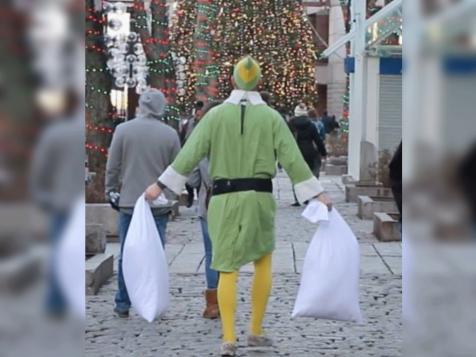 Firefighter Dressed As Christmas Elf Attacks Unsuspecting Pedestrians — With Pillows