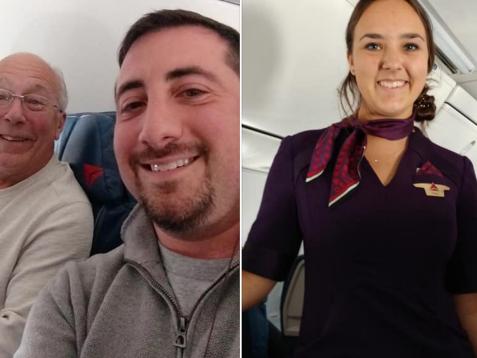 Dad Flies Around The Country On Flight Attendant Daughter's Route To Spend Christmas With Her At 30,000 Feet