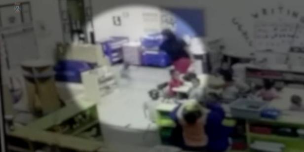 Teacher allegedly throwing child/Brighter Day Daycare surveillance video [screenshot]