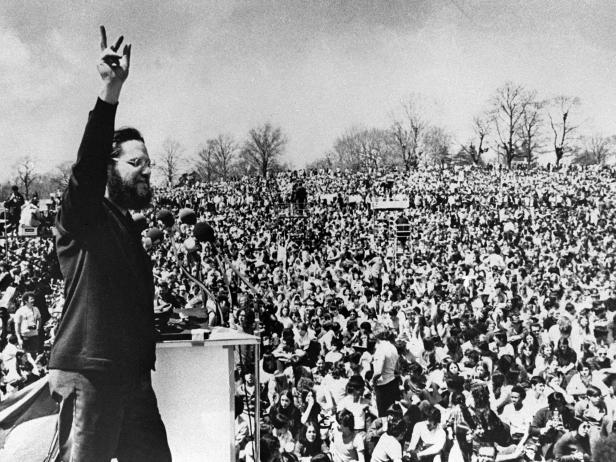 Ira Einhorn at the April 1970 Earth Day celebration in Philadelphia [AP Photo/Temple University]