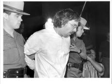 State Place arrest Joel Rifkin; From left to right: Trooper Sean Ruane, Joel Rifkin & Trooper Deborah Spaargaren. June 28, 1993. (Photo by Joe DeMaria/New York Post Archives /(c) NYP Holdings, Inc. via Getty Images)