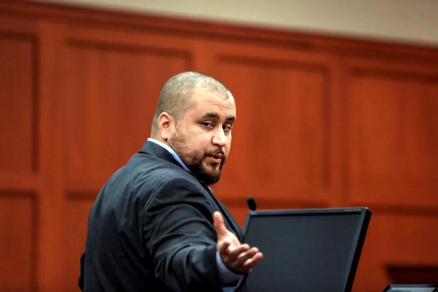 George Zimmerman addresses the court before the sentencing of Matthew Apperson at the Seminole County Criminal Justice Center on Monday morning, Oct. 17, 2016 in Sanford, Fla. Apperson was convicted of shooting at George Zimmerman as the two drove down Lake Mary Boulevard in separate vehicles and was sentenced today to 20 years in prison. (Jacob Langston/Orlando Sentinel/Tribune News Service via Getty Images)