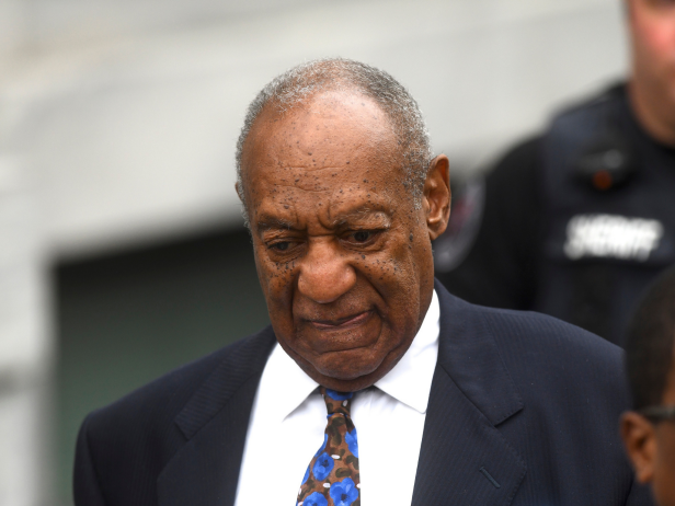 Bill Cosby departs the Montgomery County Courthouse on the first day of sentencing in his sexual assault trial on September 24, 2018 in Norristown, Pennsylvania [via Mark Makela/Getty Images]