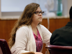 Anissa Weier,15, listens as former teachers testify during her trial in Waukesha County Court, Wednesday, Sept. 13, 2017, in Waukesha, Wisconsin.