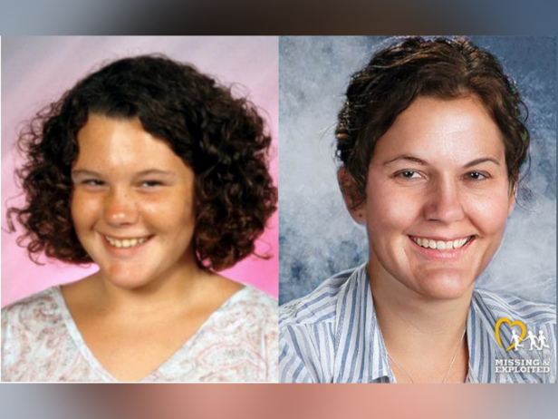 A side-by-side photo of Bianca "B" Piper who went missing in March 2005. The photo on the left is Bianca around age 13 and the photo on the left is age-progressed to 24 years. Bianca is a white female with brown hair and brown eyes.