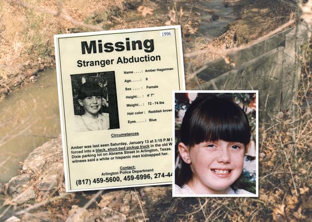 Amber Hagerman missing poster, professional portrait of Amber