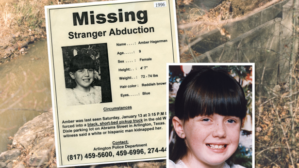 Amber Hagerman missing poster, professional portrait of Amber