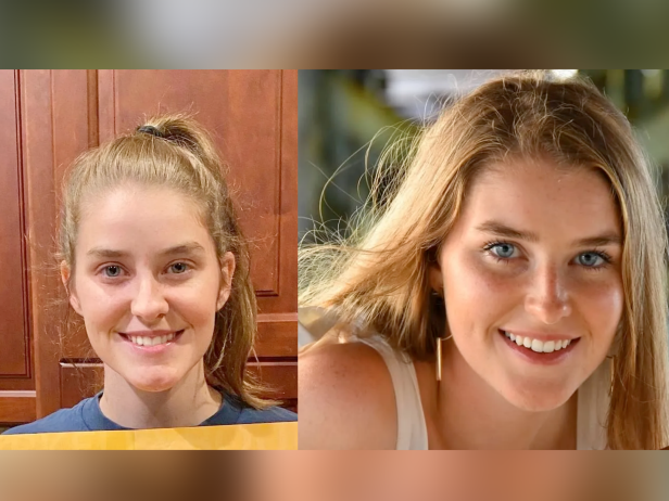 Images of Sydney West who has been missing since September 30, 2020. Sydney is a white female with light brown hair and blue eyes.