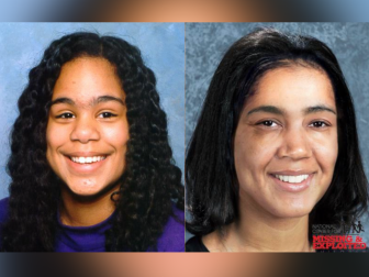Celina's photo is shown age-progressed to 33 years. In the photo on the left she was 12-years-old. Celina was was 9 months pregnant at the time of her disappearance. She has black hair, brown eyes, and her eyebrows grow together.