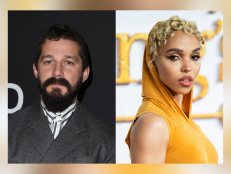 Shia LaBeouf at 23rd Annual Hollywood Film Awards in November 2019 [left]; FKA Twigs at the World Premiere of "The King's Man" in December 2021 [right].