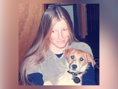 Beverly Lynn Smith, pictures here holding a dog, was found shot dead in 1974. The case remains unsolved. 