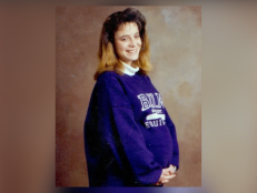 25-year-old Nicole Berte, 25, pictured here pregnant with her son, was murdered on November 17, 2000.