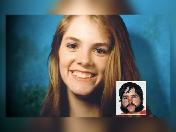 In 1995, Larry Hall [inset] was found guilty of kidnapping 15-year-old Jessica Roach [main] in 1993. 