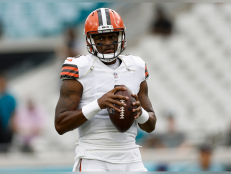  Cleveland Browns quarterback Deshaun Watson (4) throws a pass during the game between the Cleveland Browns and the Jacksonville Jaguars on August 12, 2022 at TIAA Bank Field in Jacksonville, Fl. 