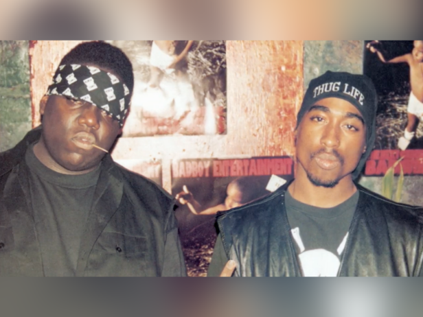 Biggie Smalls [left] and Tupac Shakur [right] were the best rappers of the East and West Coast during the '90s -- until they were both shot and killed within six months of one another. 