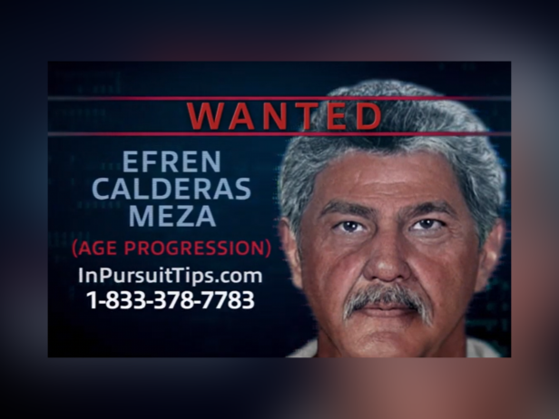 Efren Calderas Meza stands 5 feet 4 inches tall and weighed 160 pounds at the time of the incident. He has black hair, which may have turned fully gray, and brown eyes. He's now in his late 60s.