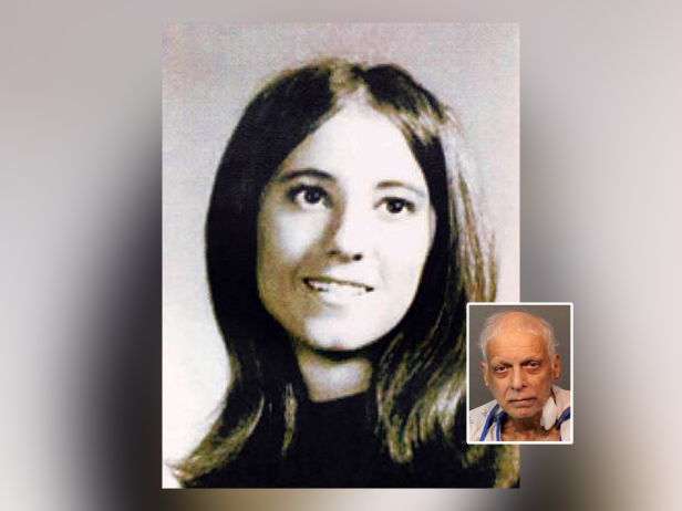 Nancy Anderson, 19, [main] was stabbed to death on Jan. 7, 1972. 50 years later, Tudor Chirila Jr. [inset] has now been arrested for her murder.