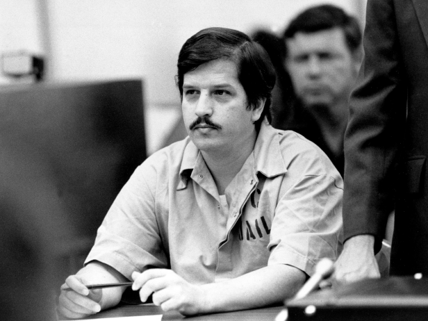 William Bonin listens to the polling of jurors after they returned verdict against Bonin in a Santa Ana, Ca., court on Tuesday, Aug. 2, 1983. 