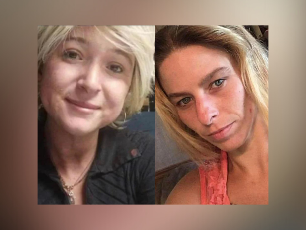 Jordan Tompkins [left] disappeared on April 22, 2022 and hasn't been seen since. On June 20, Brittany McMahon, 33, [right] was reported missing. On July 7, her remains were found.