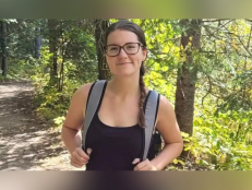 Nicole Hammond, 28, pictured here on a hike, was shot and killed on Oct. 24, 2022.
