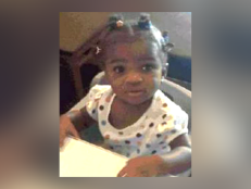 Daphne Webb, pictured here, has black hair and brown eyes. She was last seen when she was 21 months old wearing orange pajamas and pink socks. 