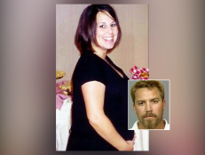 Laci Peterson [main] was 8 months pregnant when she was killed by her husband, Scott [inset]. 