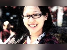 Elisa Lam, pictured here smiling, was found dead in a water tank at the Cecil Hotel in February 2013.
