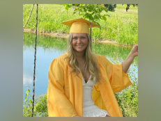Natalie Martin, pictured here in her yellow graduation cap and gown, was found dead on June 7, 2023 in Myrtle Beach, South Carolina.