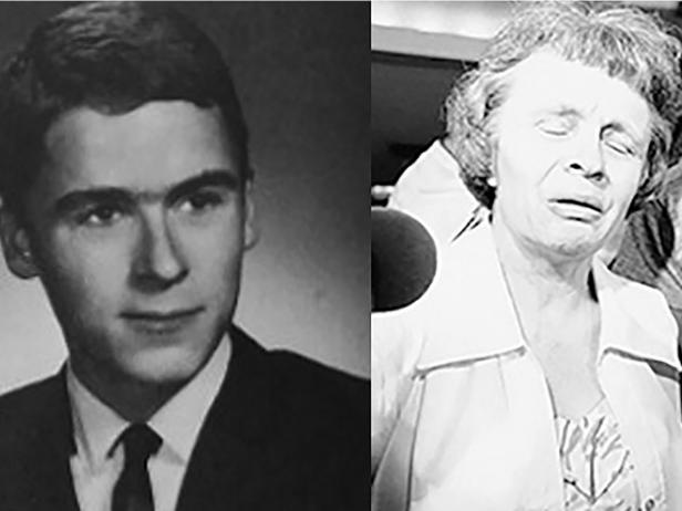 Ted Bundy [Wikimedia Commons]; Louise Bundy [AP Photo/Kathy Willens]